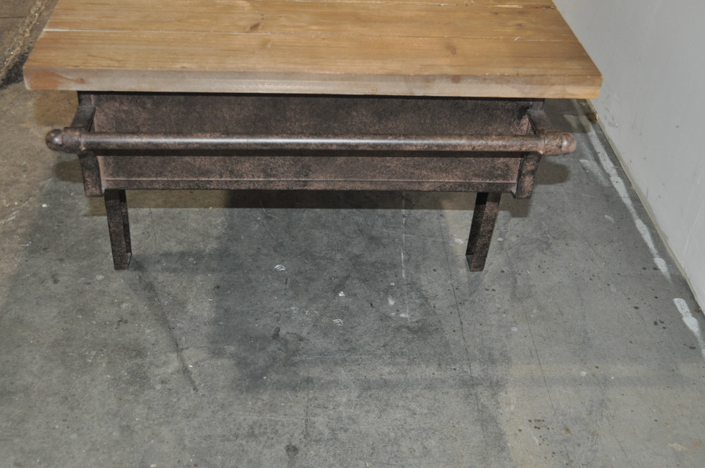 Rustic Coffee Table on Wheels