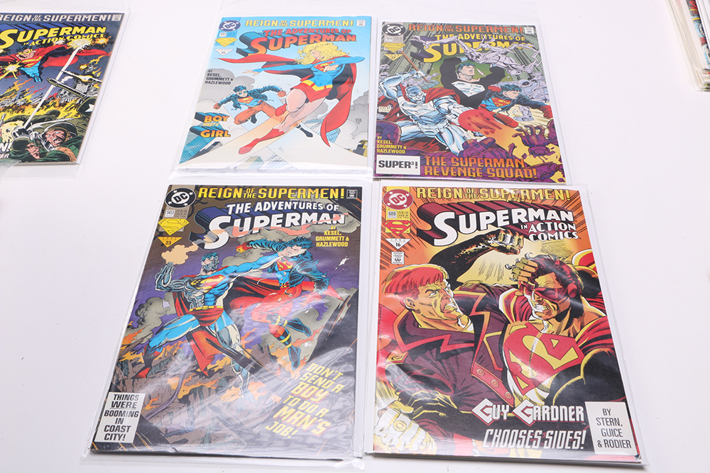 DC "Superman" Comics Including 1992 "Death of Superman" Collectors' Items