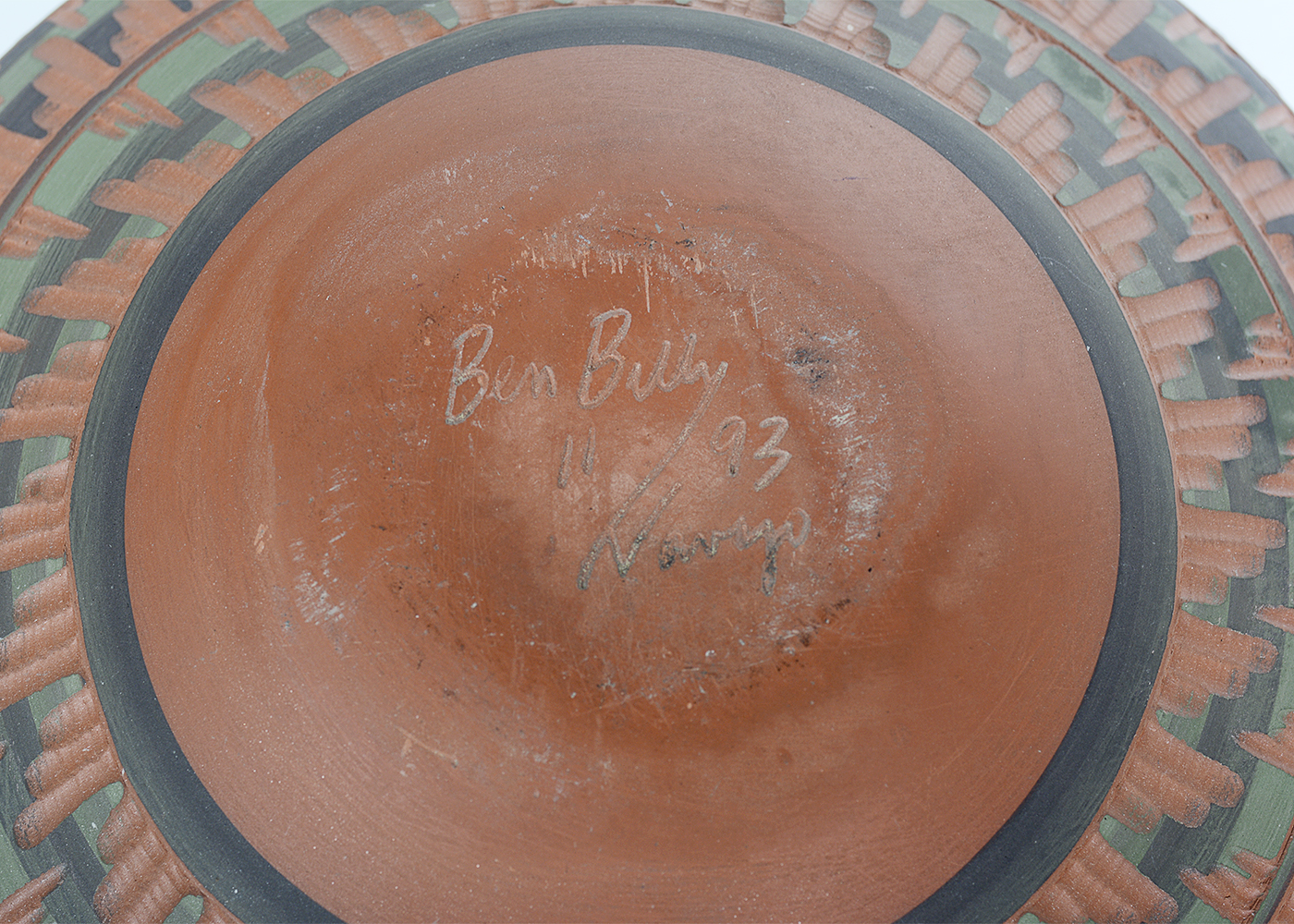 Hand Carved Ben Billy Signed Navajo Pottery