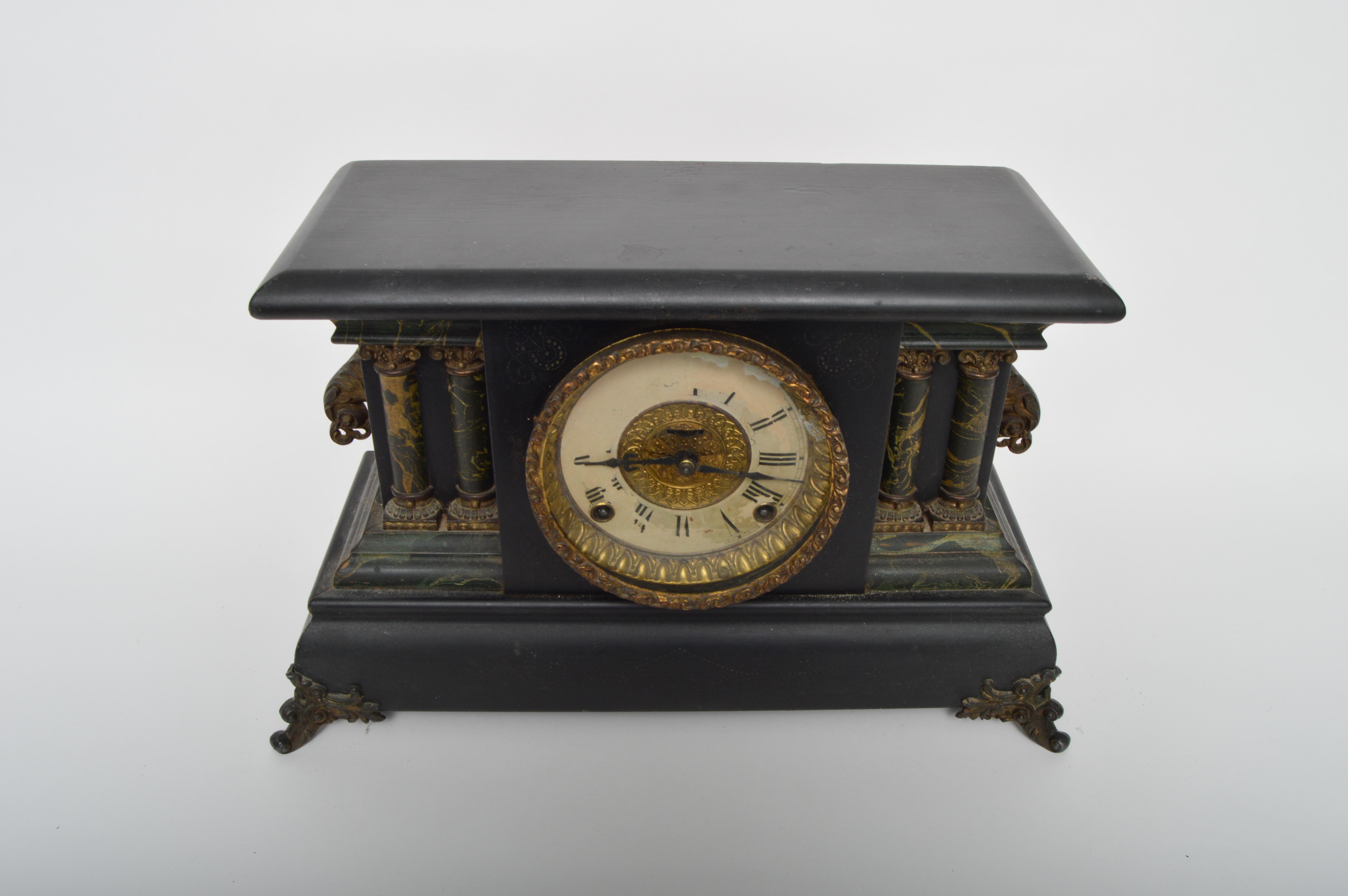 Antique E. Ingraham Co "Adrian" Mantel Clock