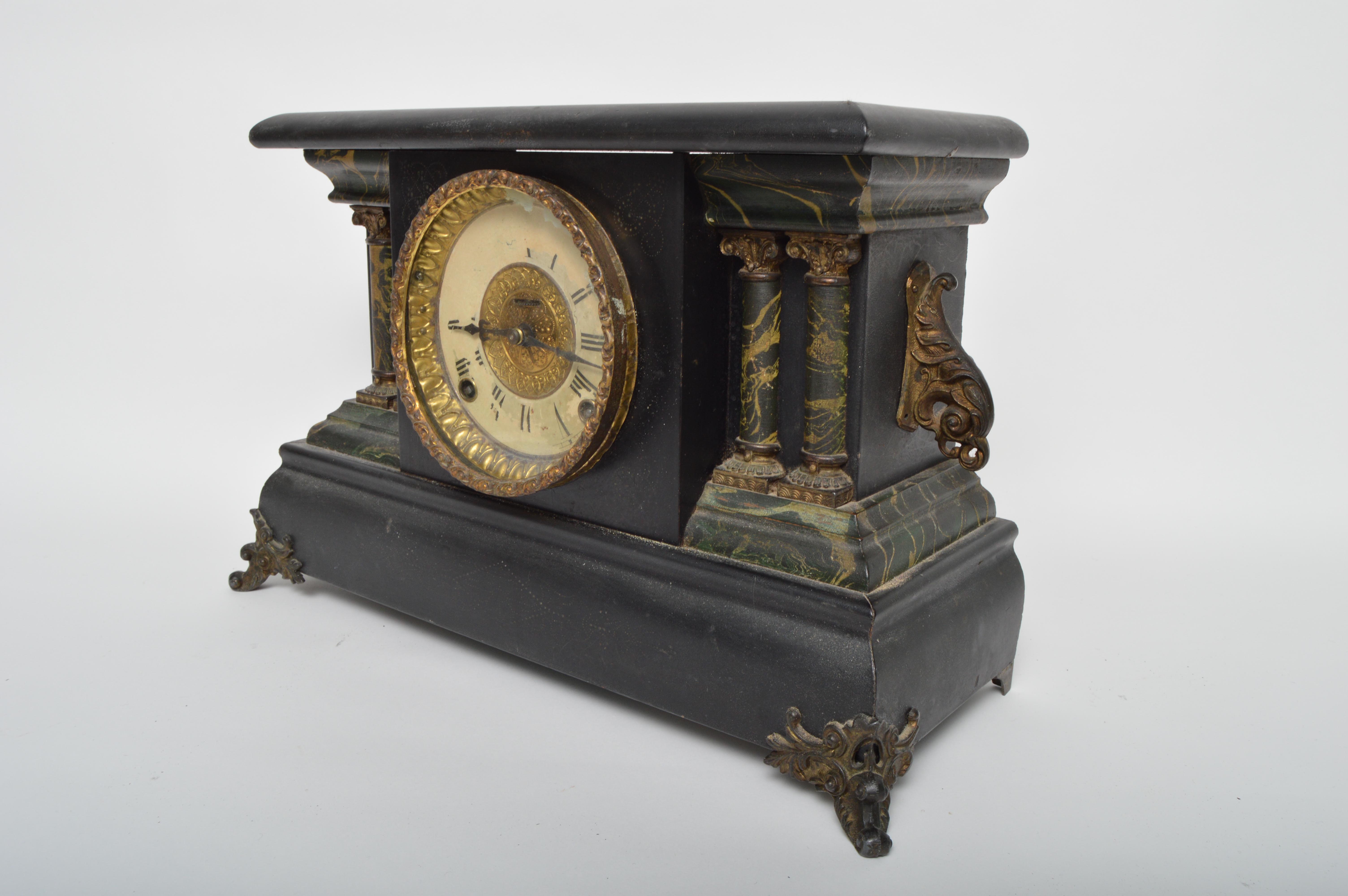 Antique E. Ingraham Co "Adrian" Mantel Clock