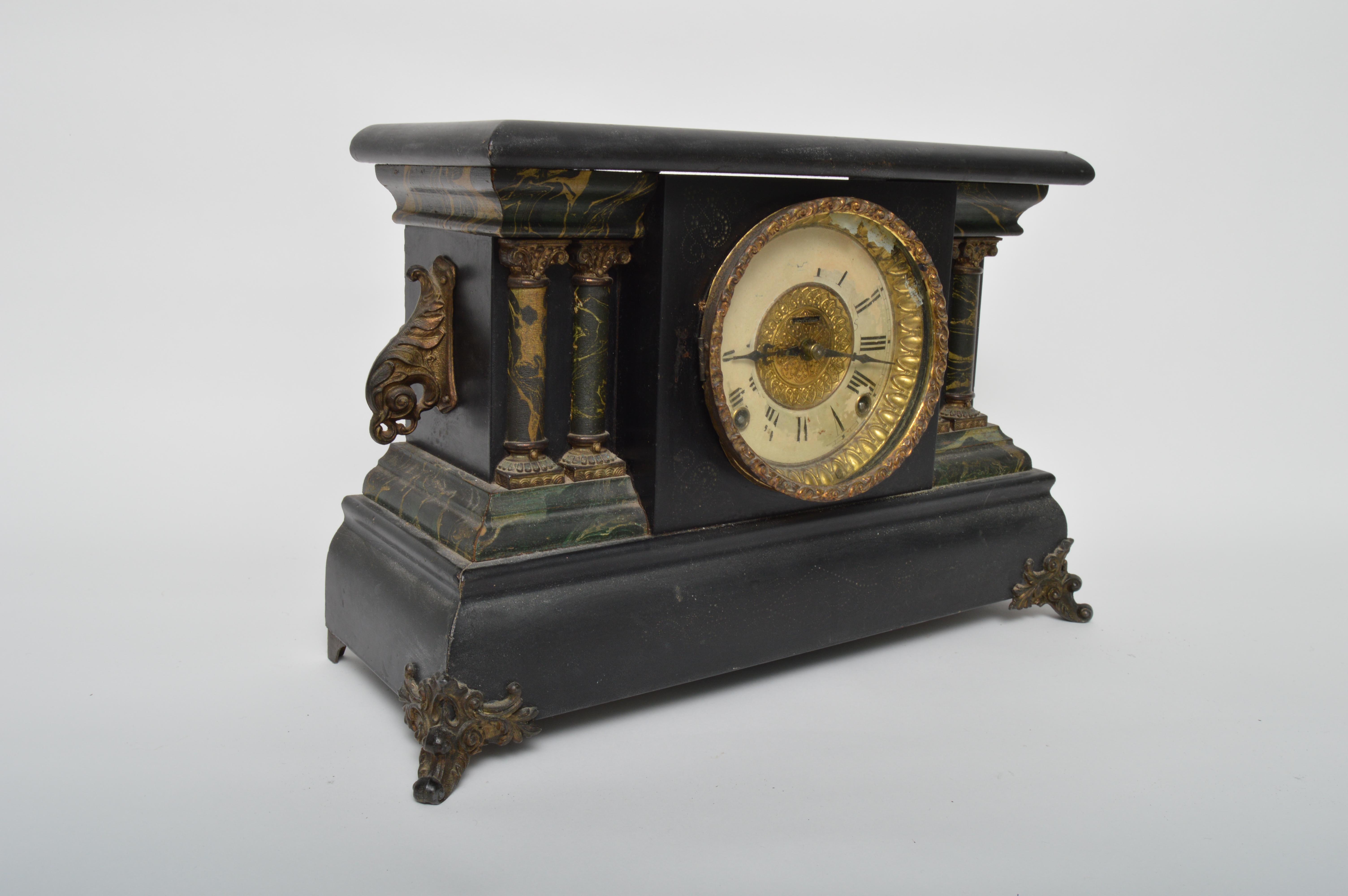 Antique E. Ingraham Co "Adrian" Mantel Clock