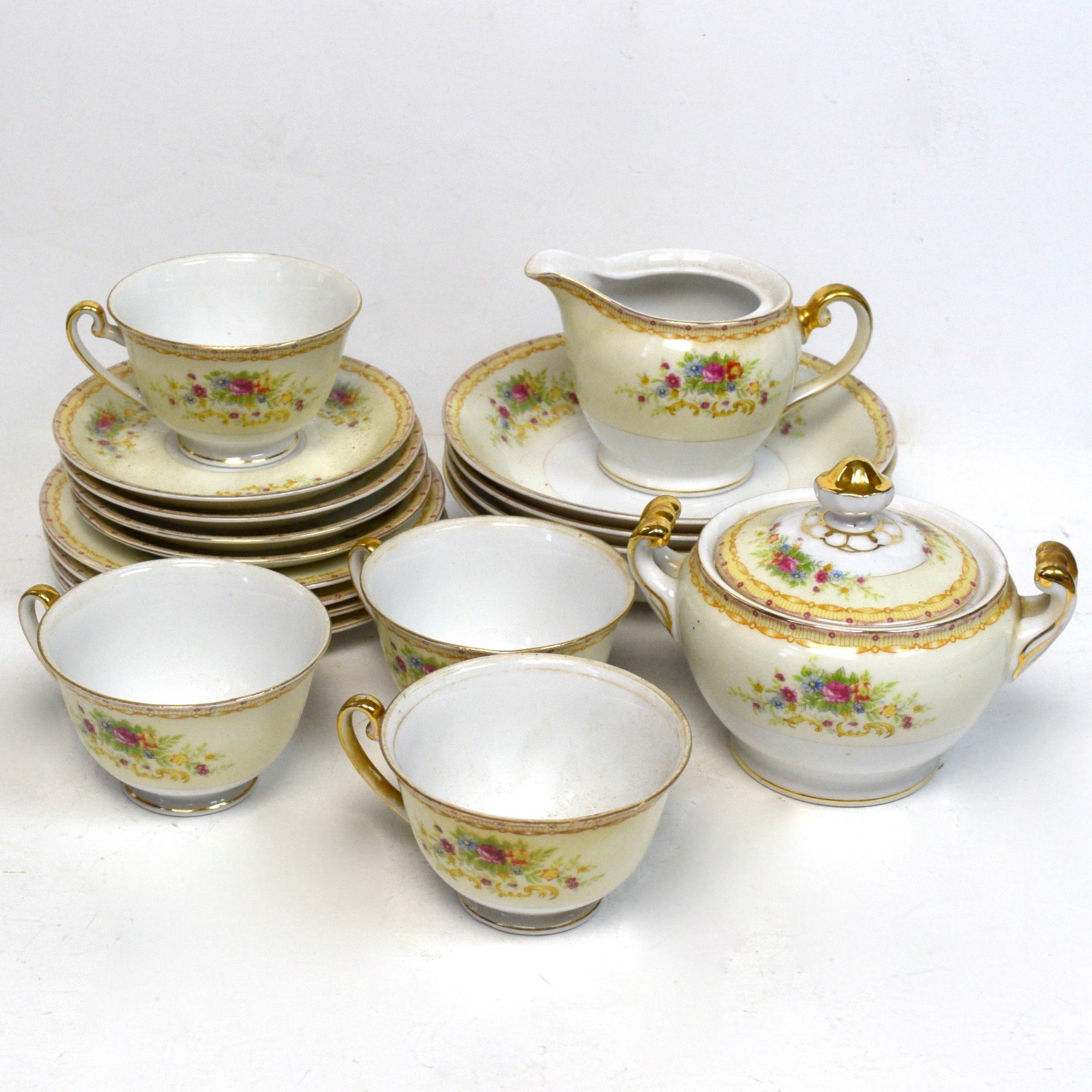 Gold China Tea Set