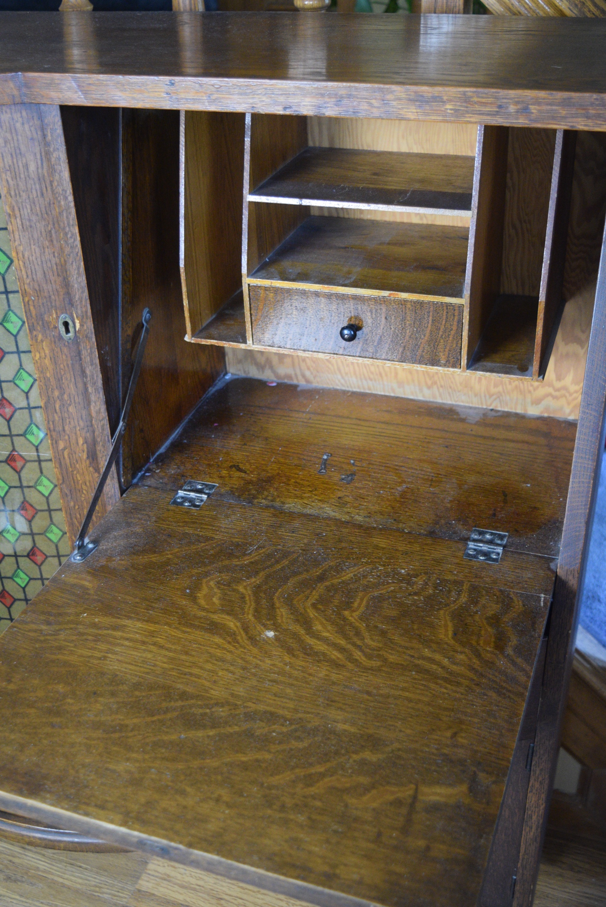 Victorian Curio with Secretary Desk