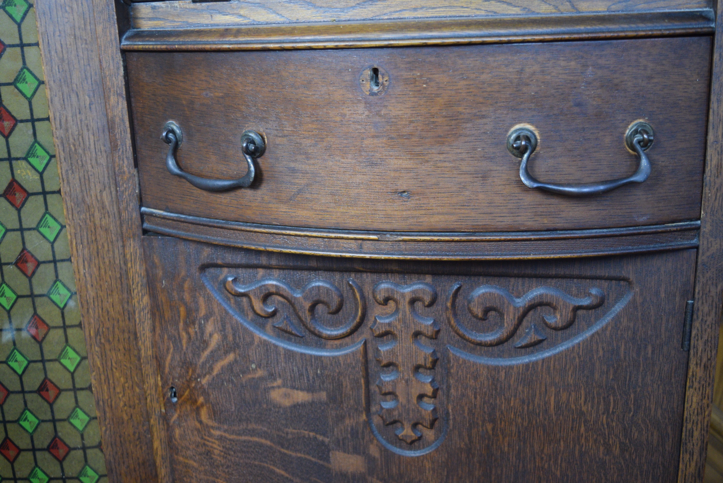 Victorian Curio with Secretary Desk