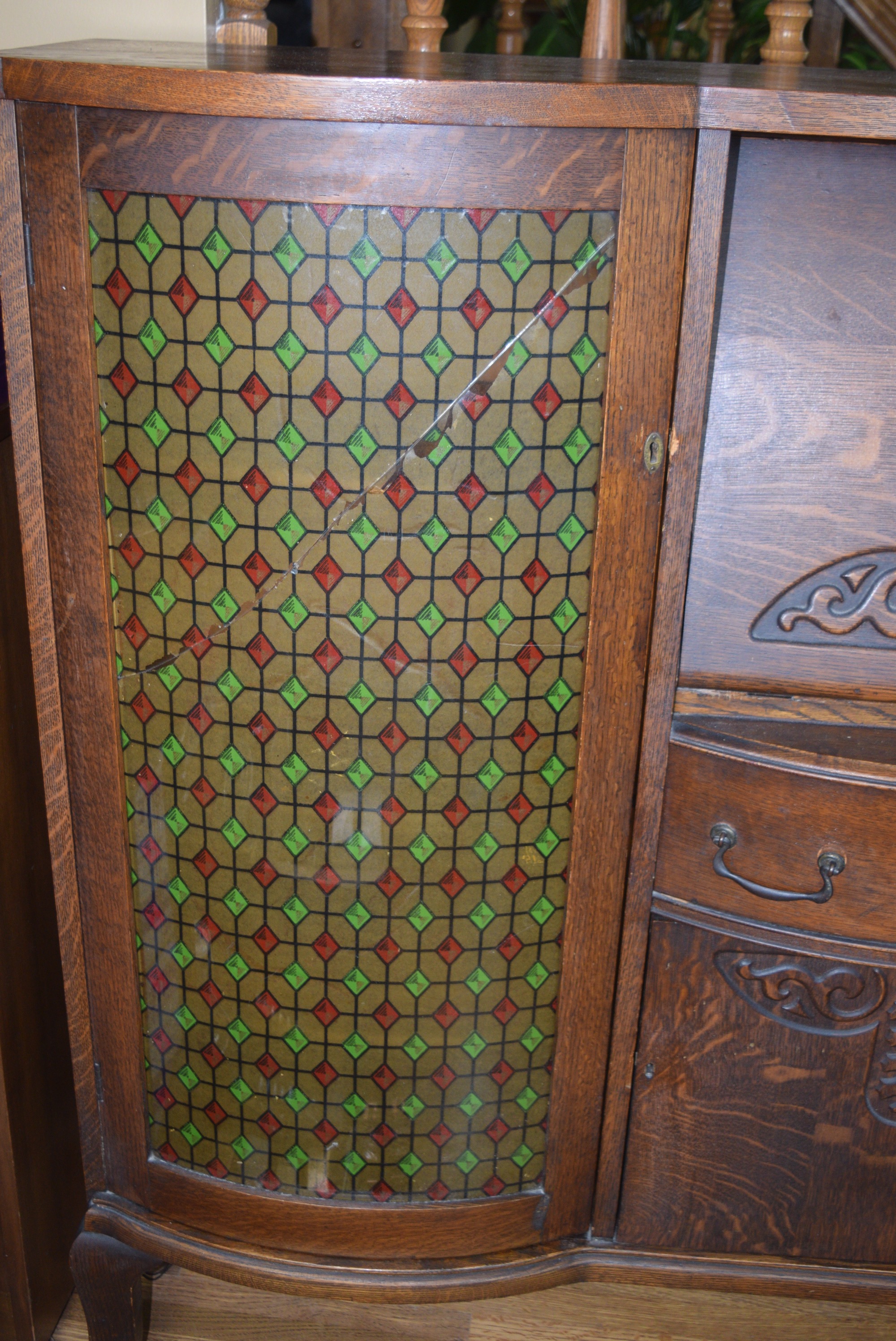 Victorian Curio with Secretary Desk