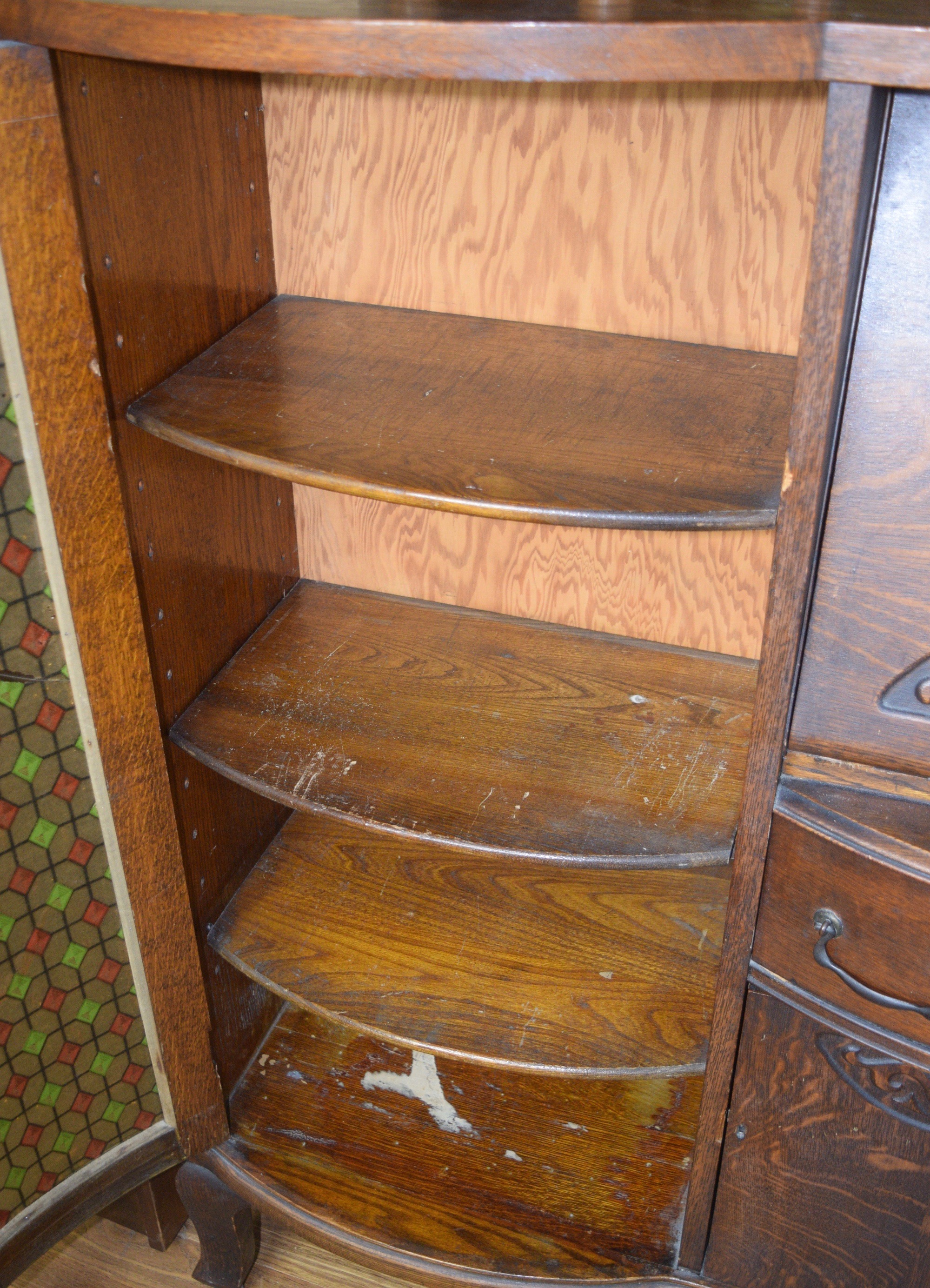 Victorian Curio with Secretary Desk