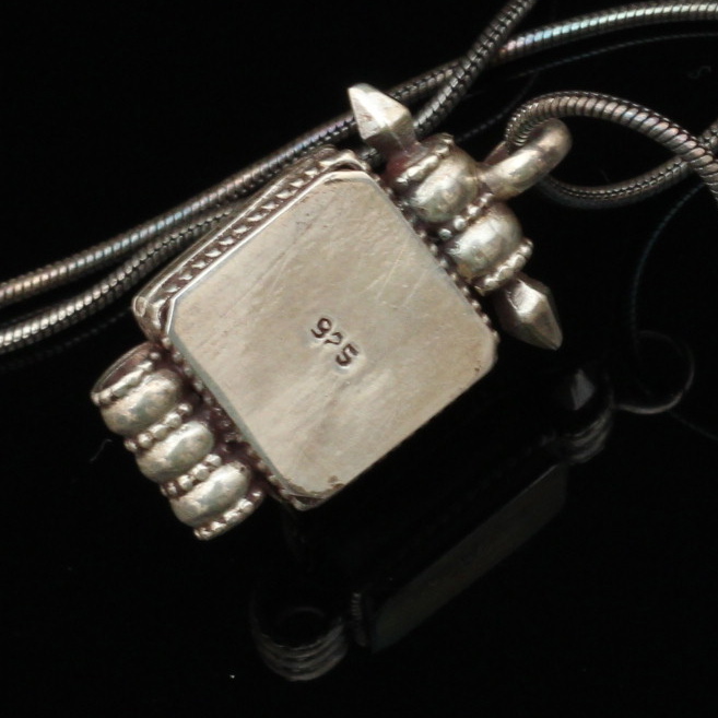 Sterling Silver Lapis Lazuli Pendant, Earrings and Cuff Bracelet