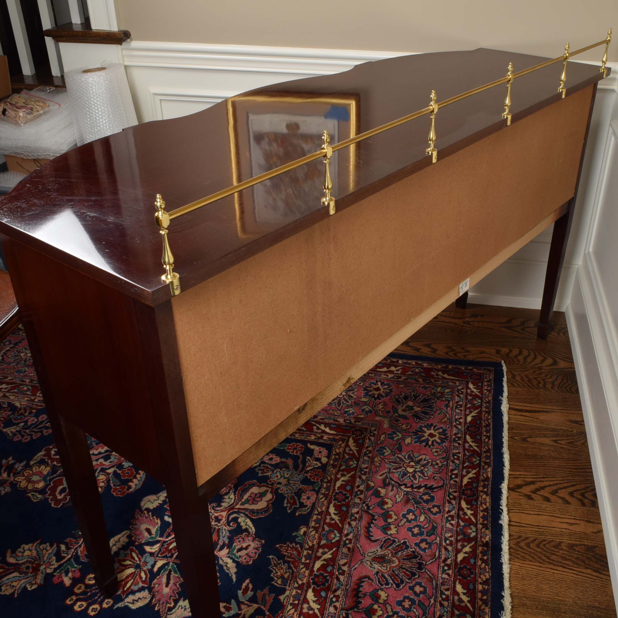 Hepplewhite Style Mahogany Flame Veneer Sideboard by Thomasville Furniture