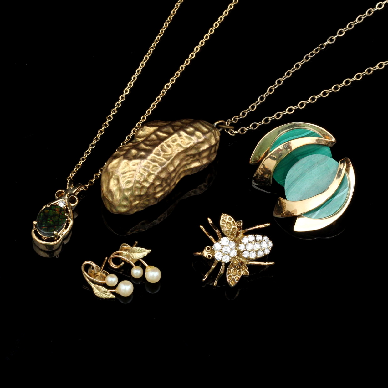 Vintage and Contemporary Gold Plate Jewelry