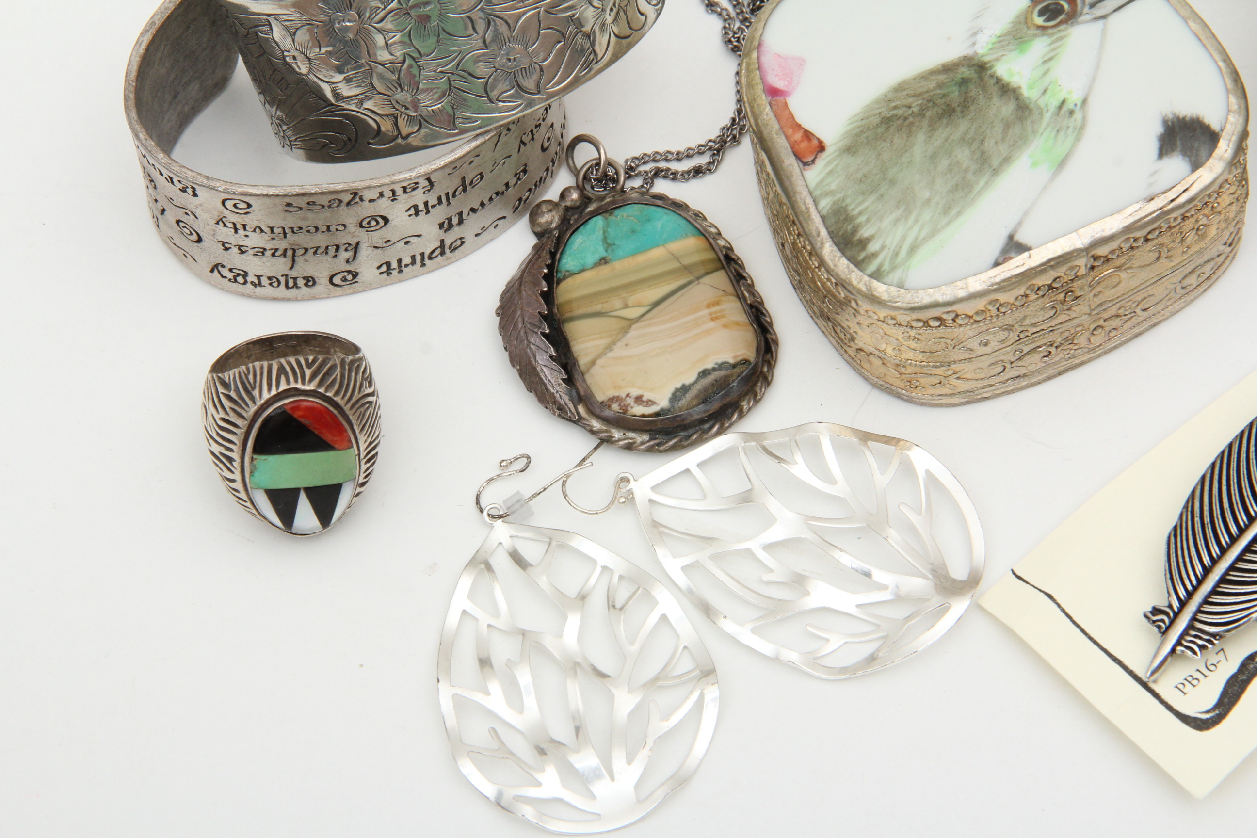 Assortment of Silvertone Costume Jewelry