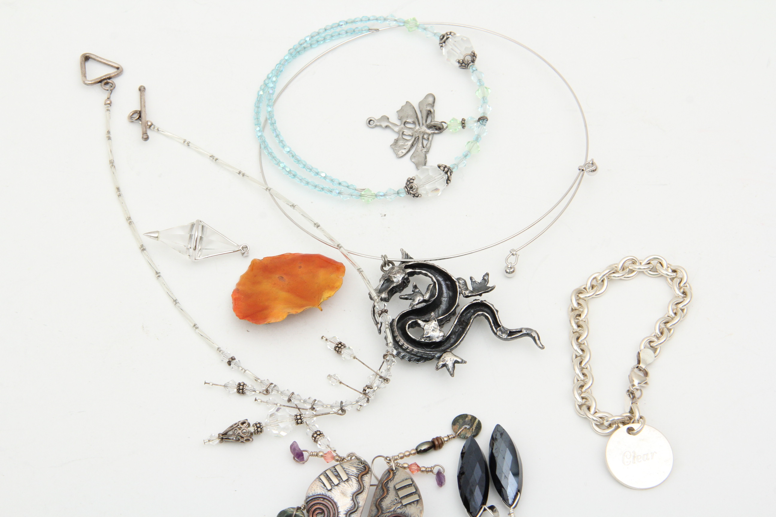 Assortment of Silvertone Costume Jewelry