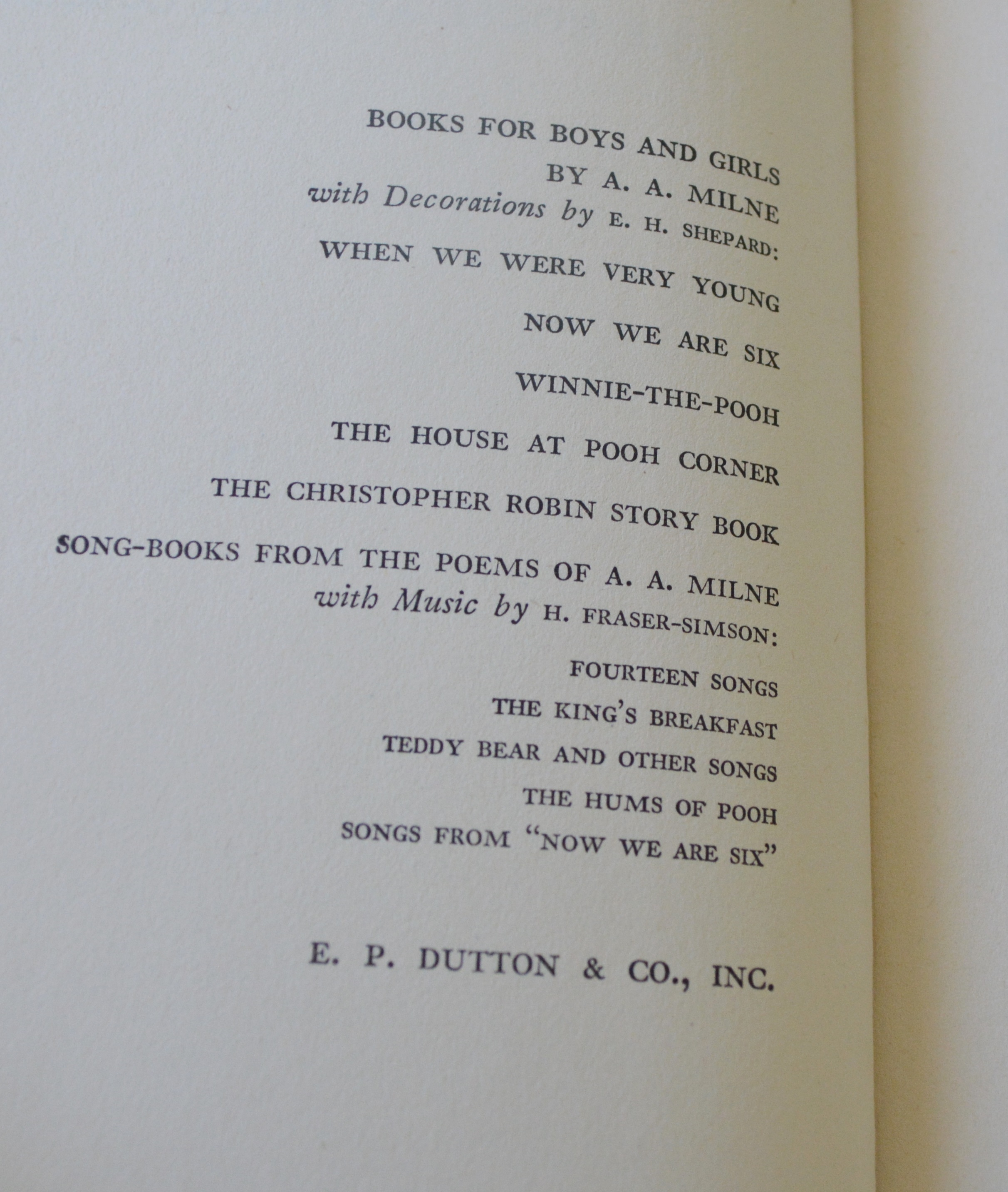 Four Winnie The Pooh Hardcover Books