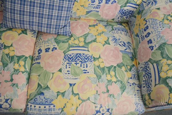 Floral Upholstered Loveseat