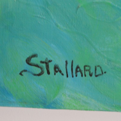Stallard Signed Birds Nest Oil Painting