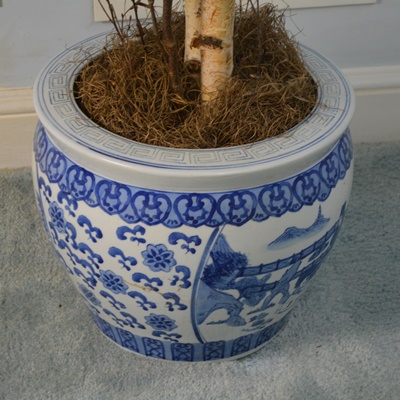 6' Faux Ficus Tree in Asian Style Pot