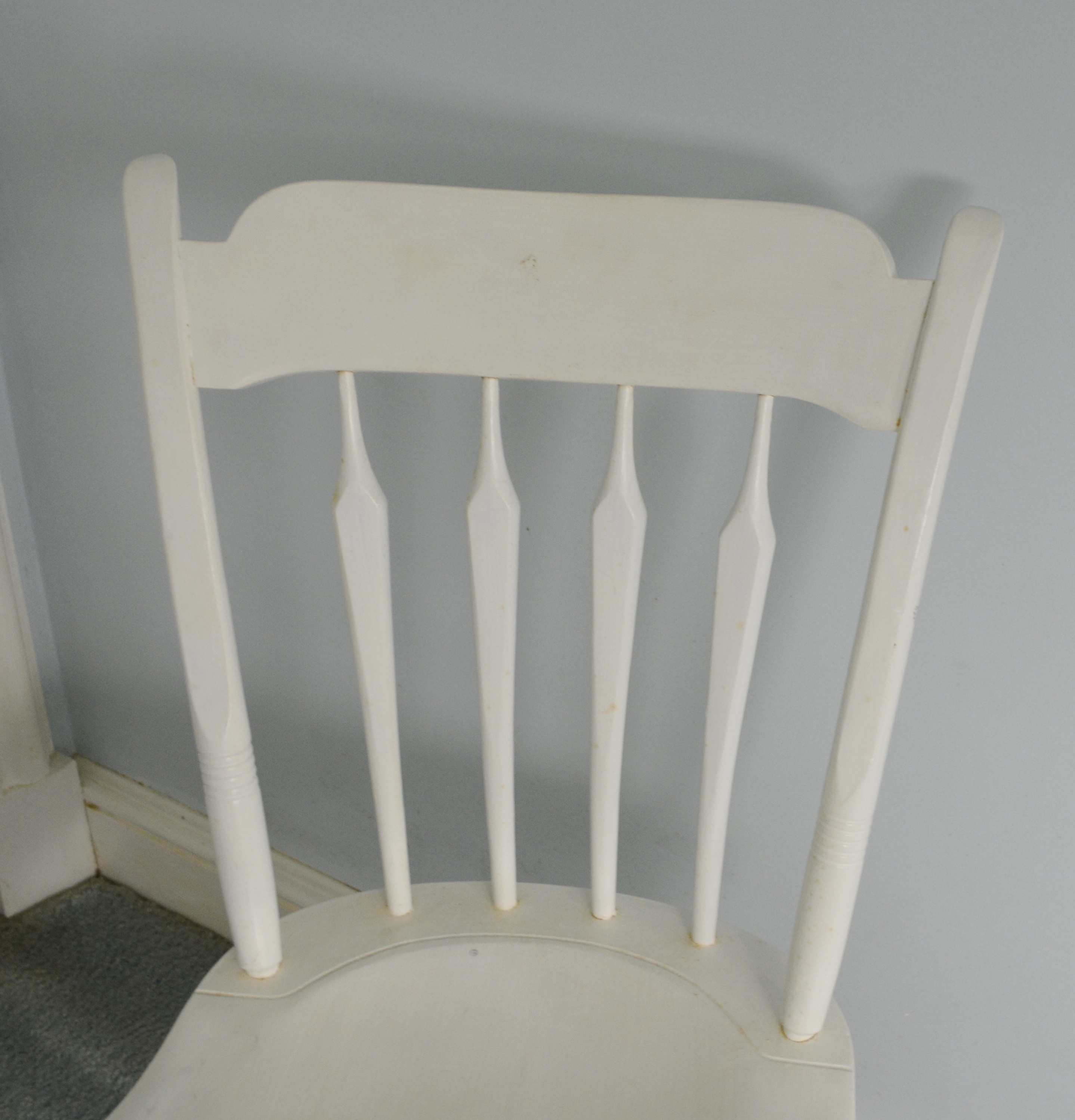 S. Bent and Bros. Inc White Wood Side Chair