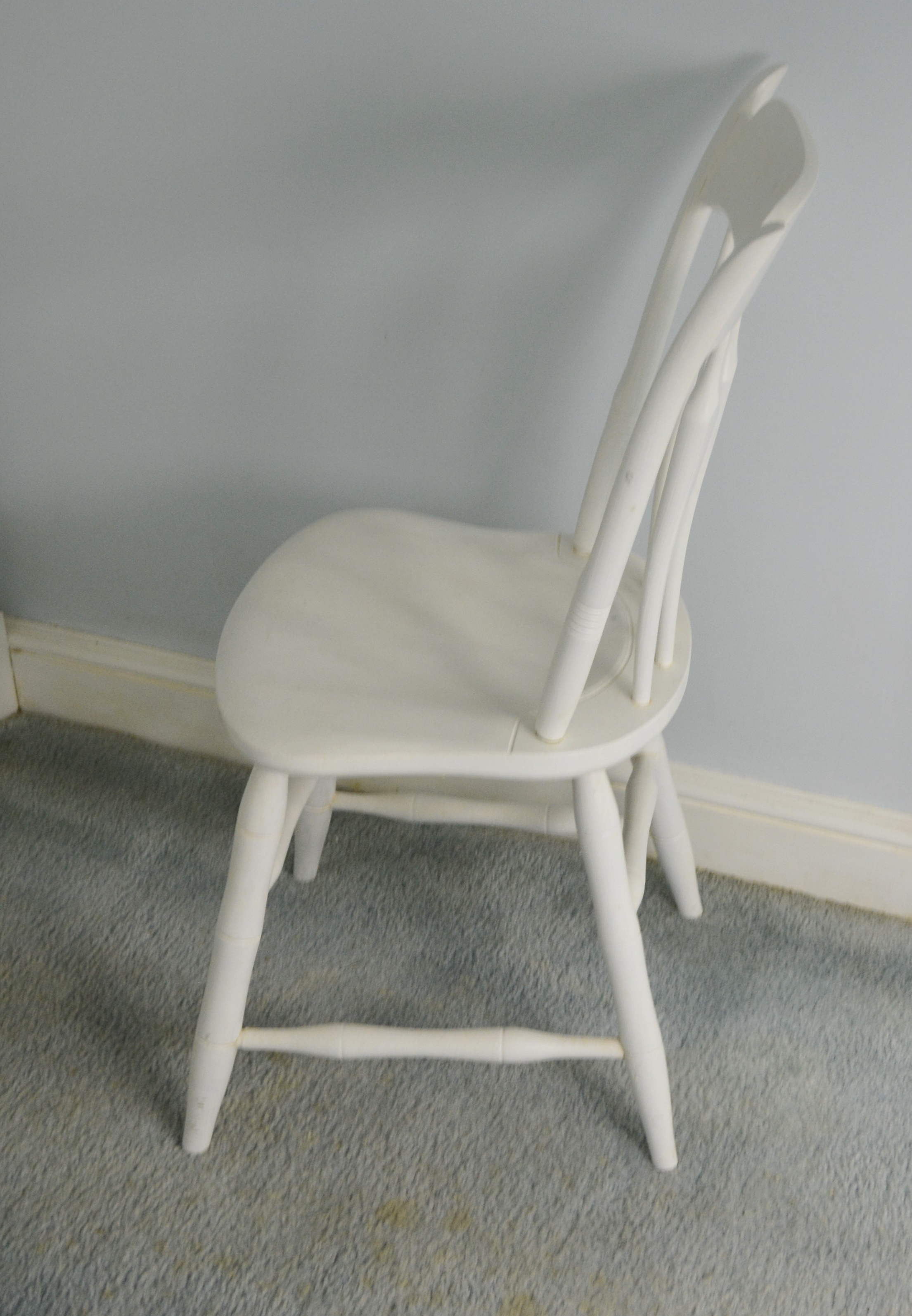 S. Bent and Bros. Inc White Wood Side Chair