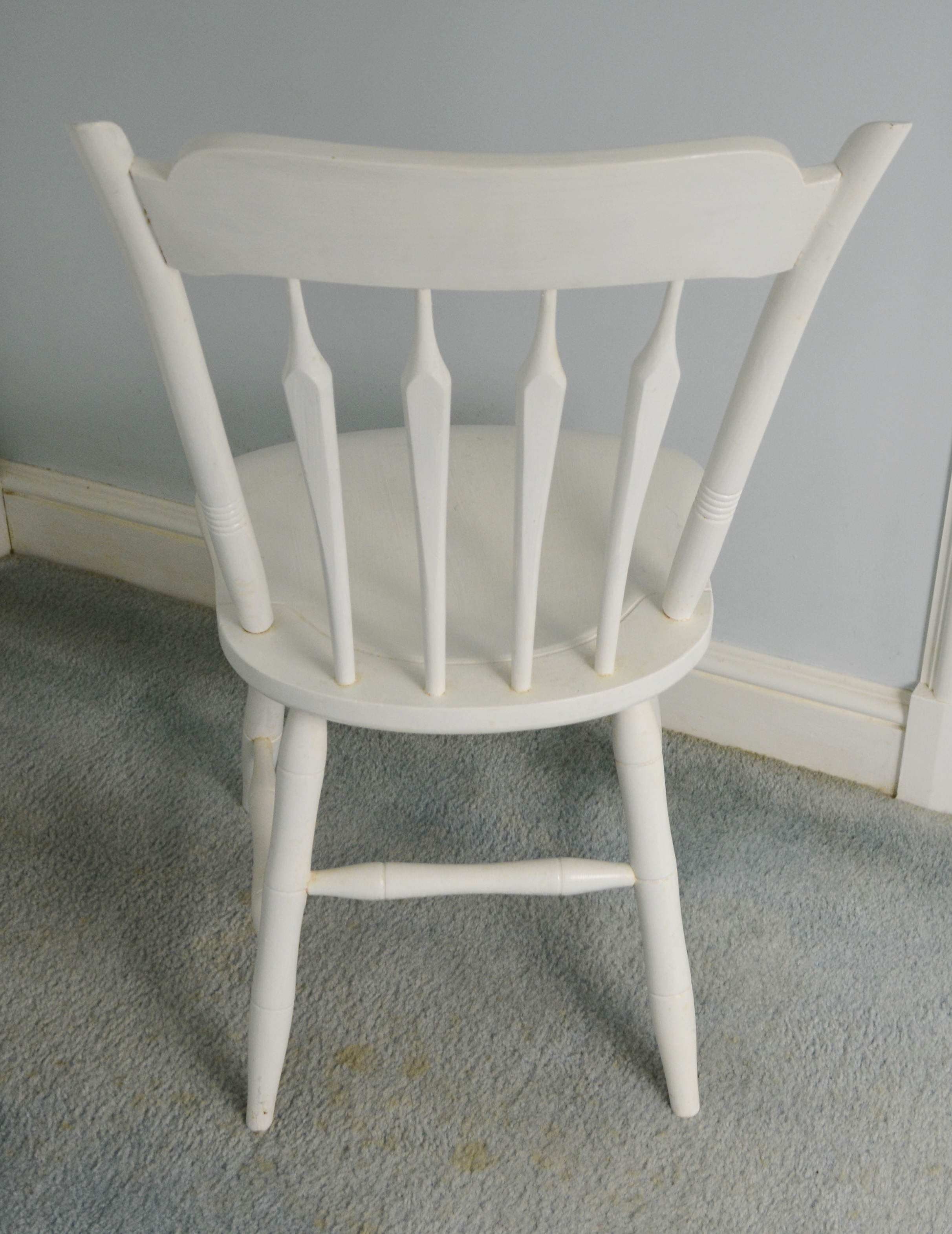 S. Bent and Bros. Inc White Wood Side Chair