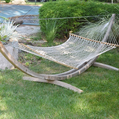 The Original Pawley's Island Rope Hammock and Teak Hammock Stand