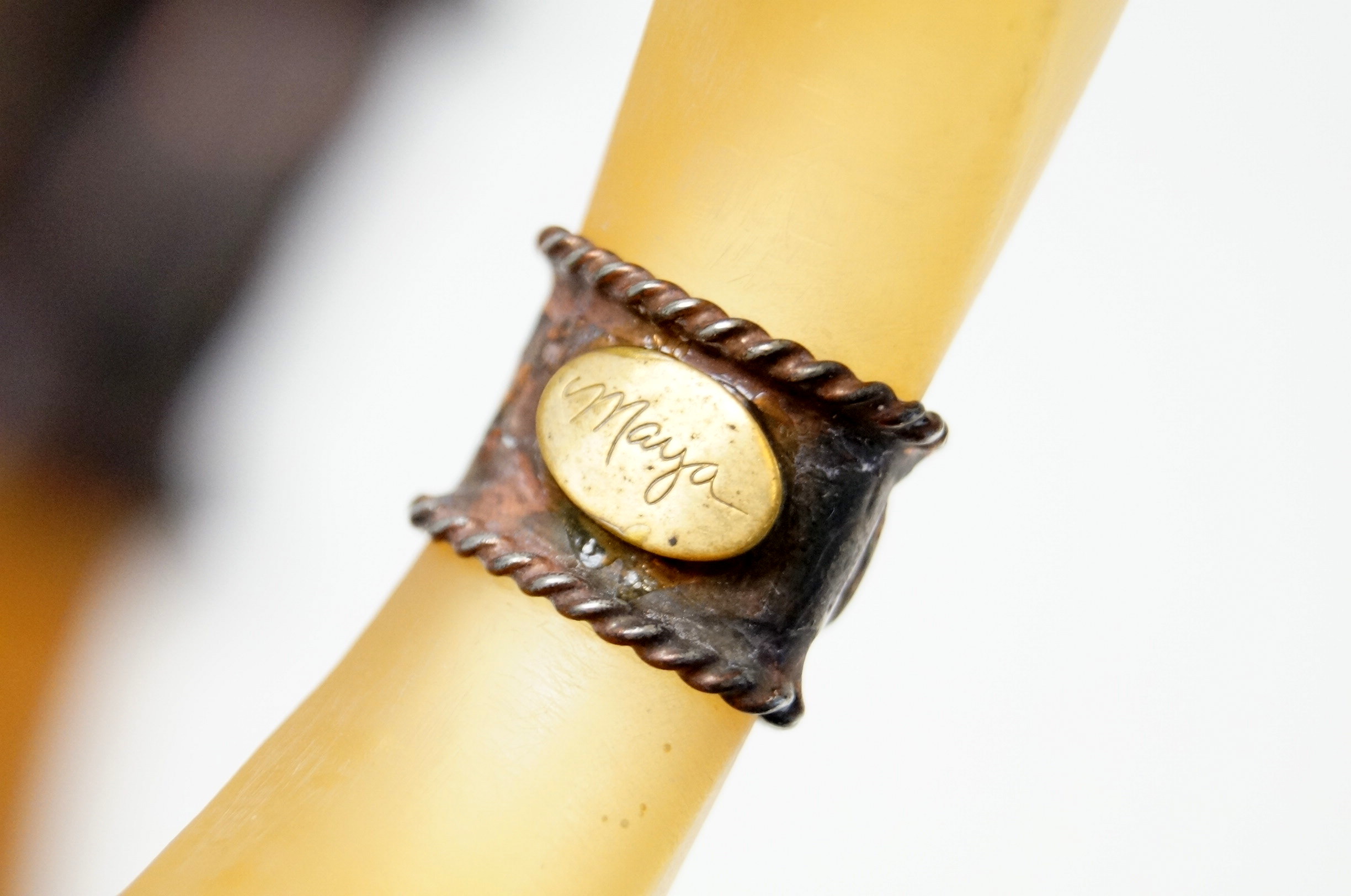 Vintage Brutalist Resin Maya Bangles