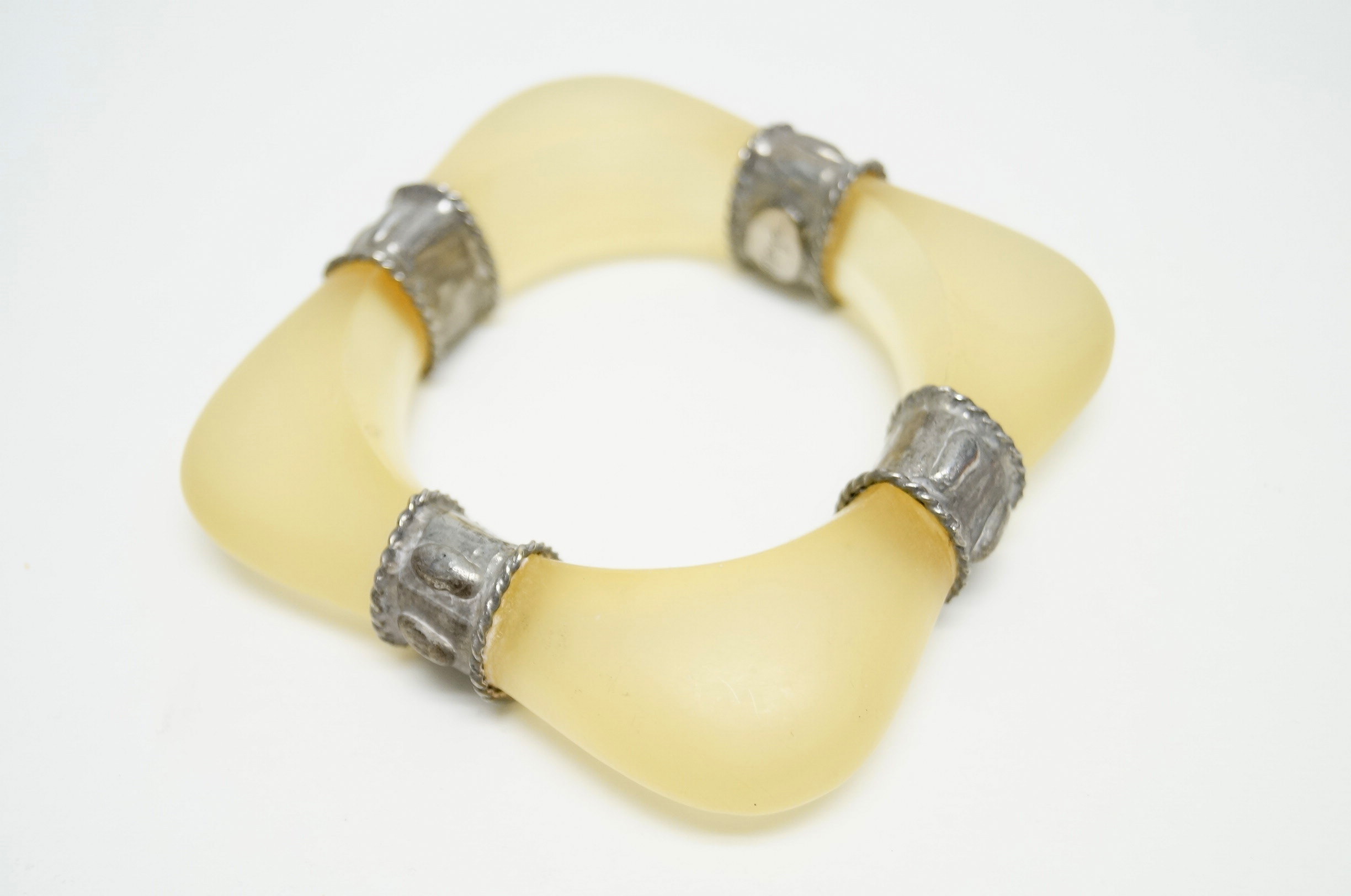 Vintage Brutalist Resin Maya Bangles