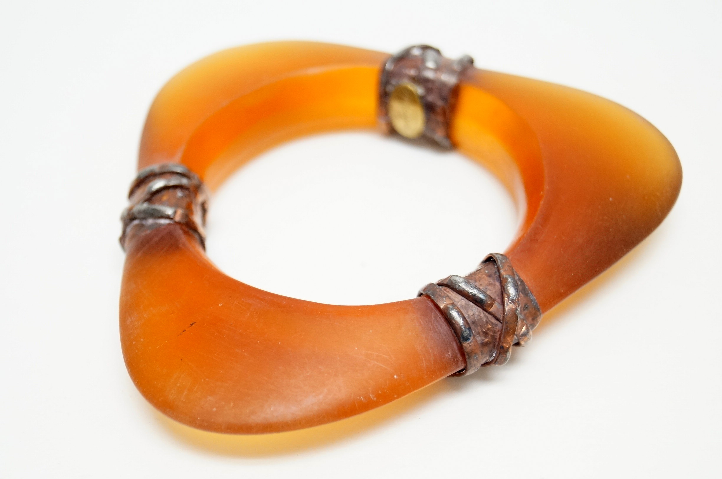 Vintage Brutalist Resin Maya Bangles