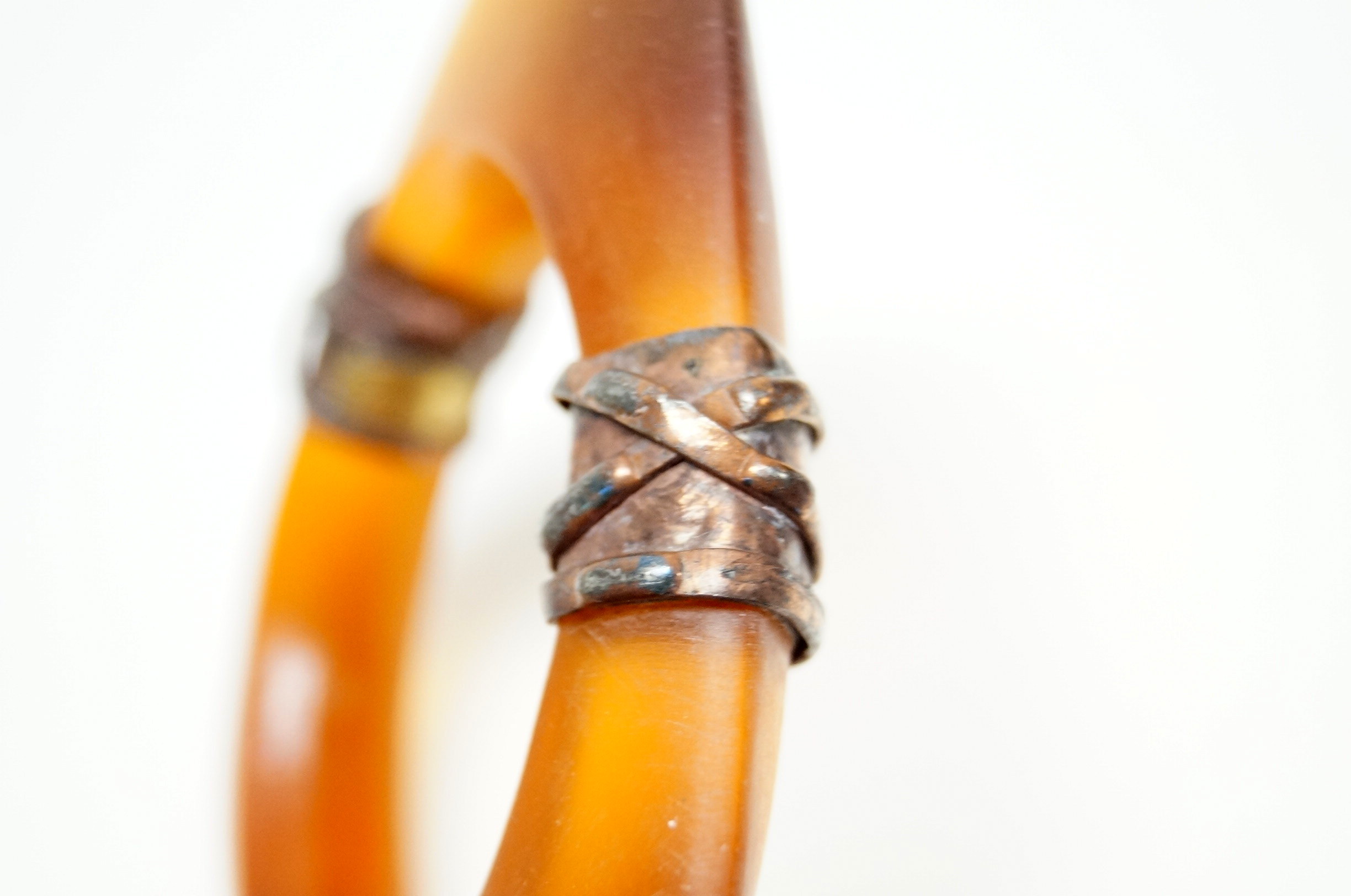 Vintage Brutalist Resin Maya Bangles