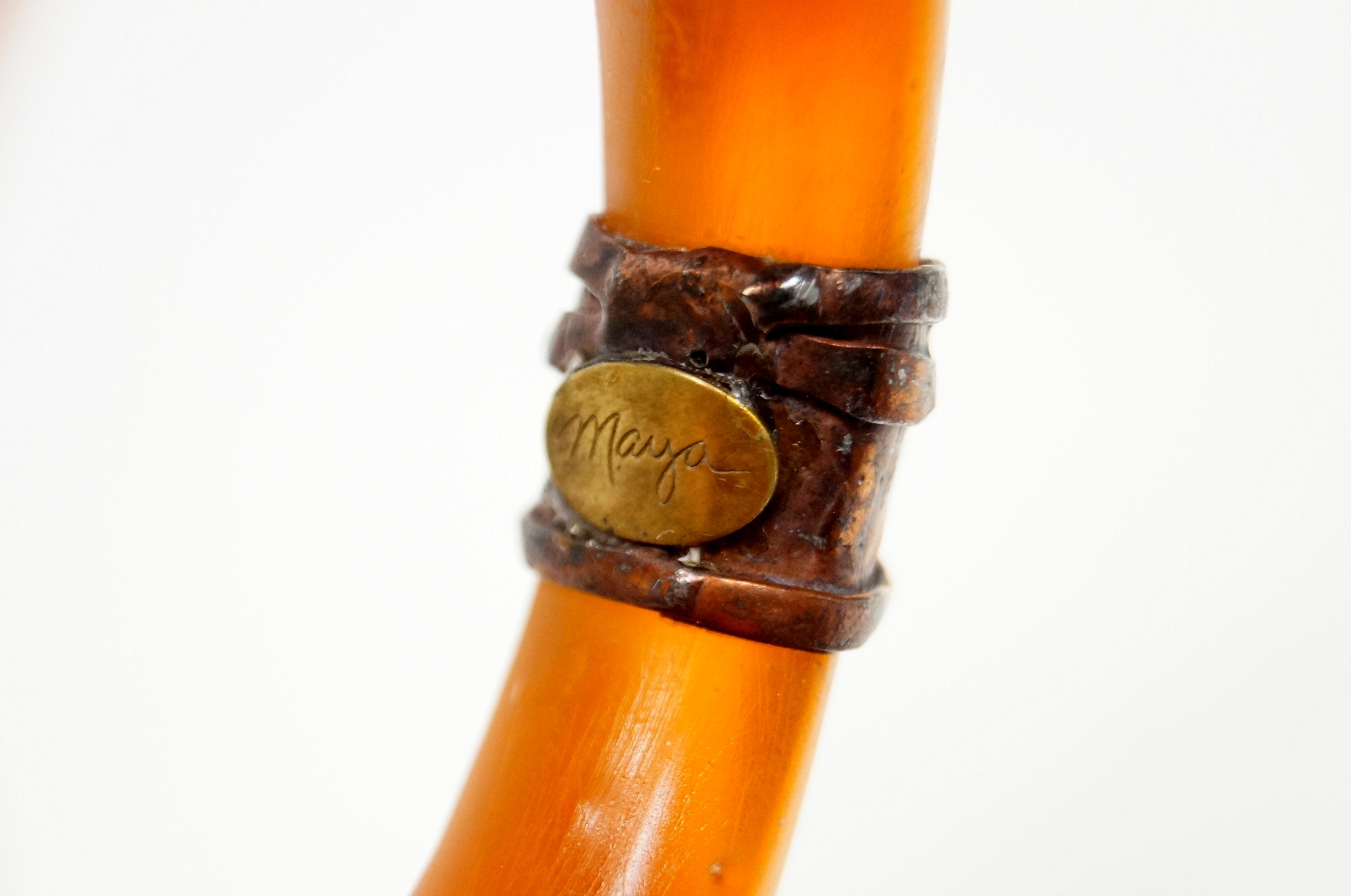 Vintage Brutalist Resin Maya Bangles