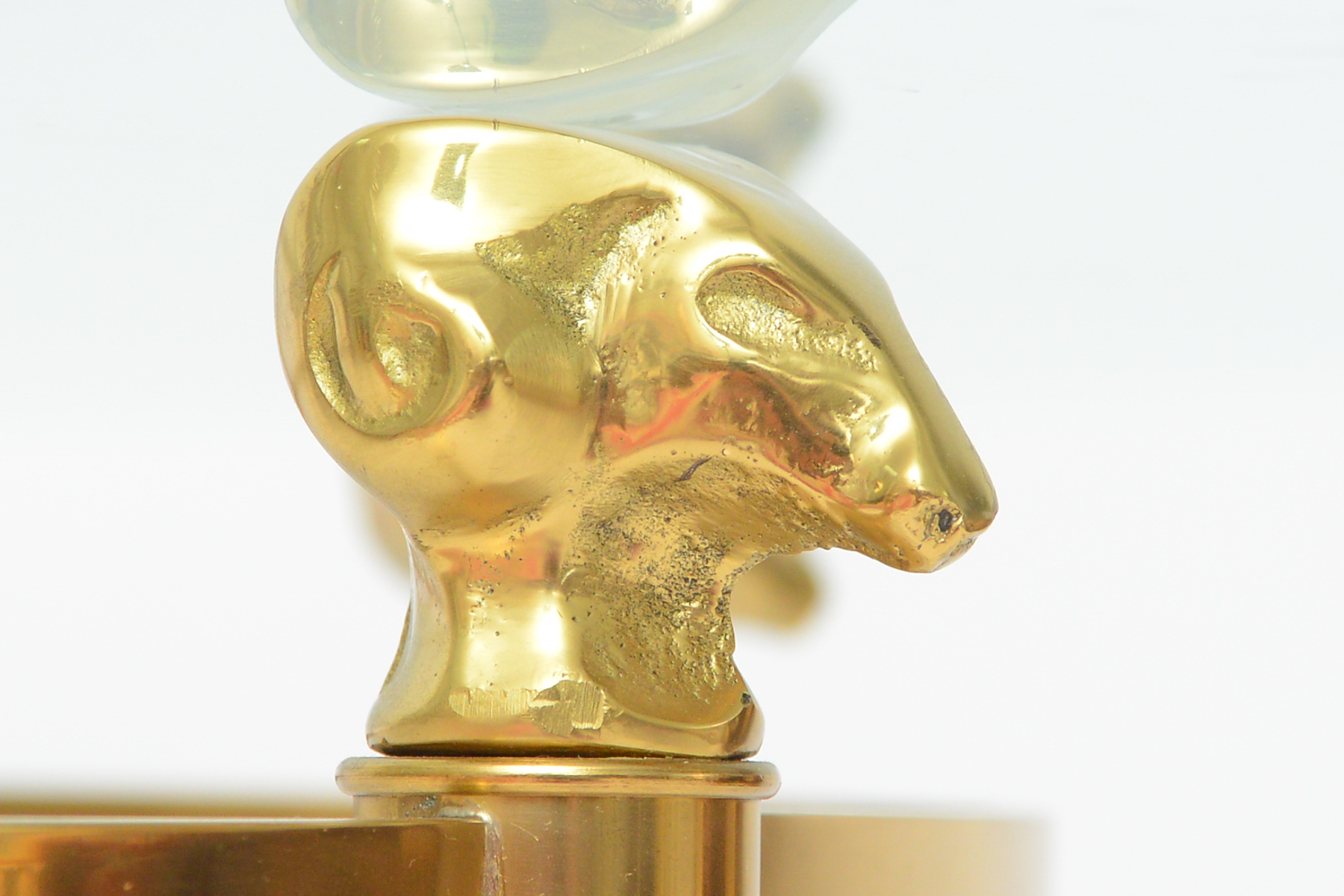 Vintage Brass Maison Jansen Style Coffee Table