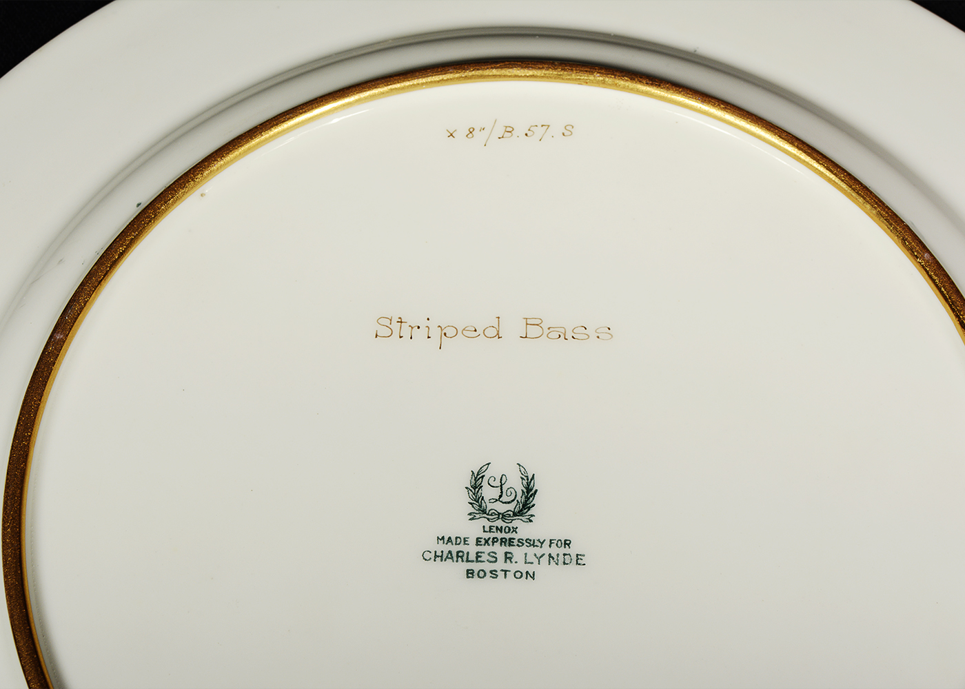 Vintage Lenox Limited Edition Hand-Painted China Plates with Fish