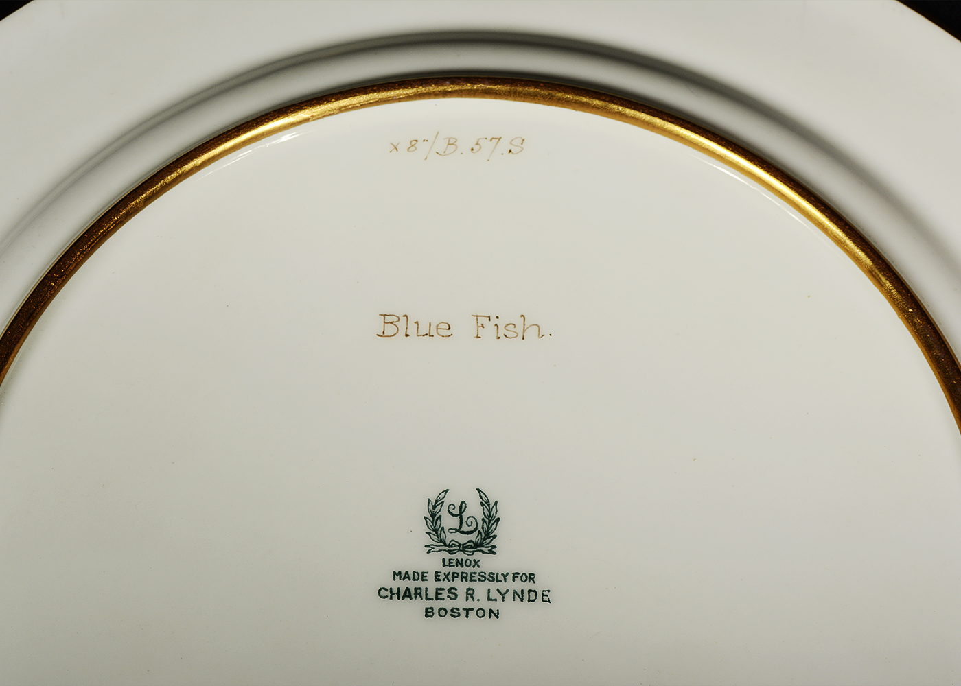 Vintage Lenox Limited Edition Hand-Painted China Plates with Fish