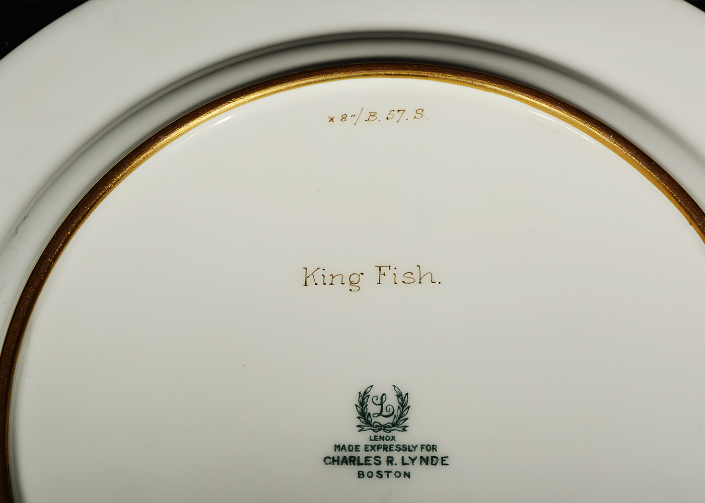 Vintage Lenox Limited Edition Hand-Painted China Plates with Fish