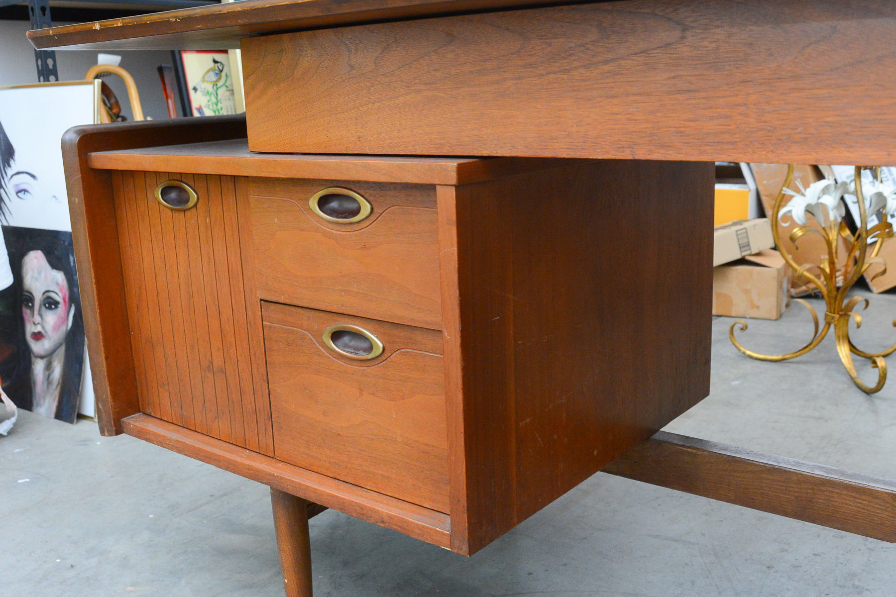 Mid-Century Danish Modern E. Mainline Office Desk