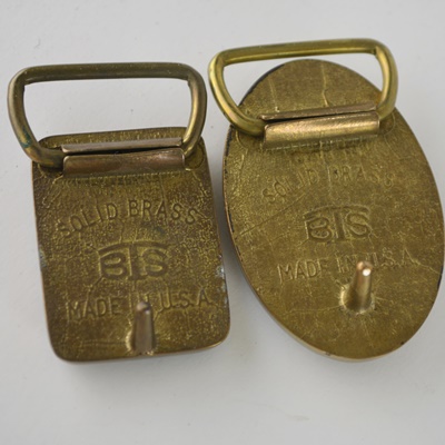 Solid Brass Belt Buckles and Silver Tone Belt Buckle