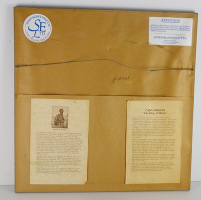 David Maass 1983 L/E Migratory Birds Canvasback Stamp and "King of Ducks" Offset Lithograph