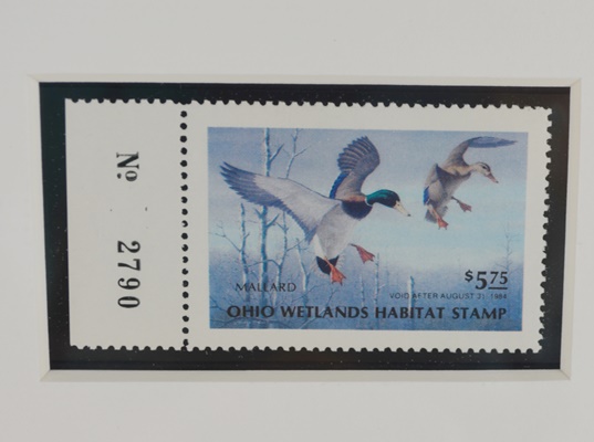 Harry Antis 1983 L/E Ohio Wetlands Habitat Mallard Stamp and Ohio Duck Stamp Offset Lithograph