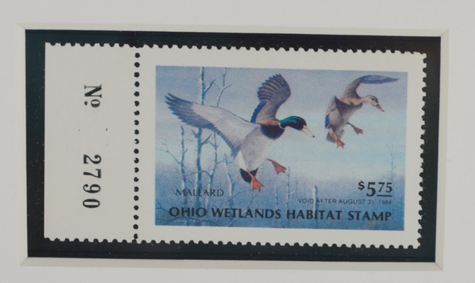 Harry Antis 1983 L/E Ohio Wetlands Habitat Mallard Stamp and Ohio Duck Stamp Offset Lithograph