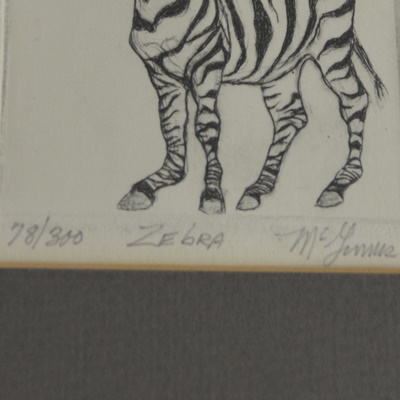 Christine McGinnis L/E Zebra Lithograph