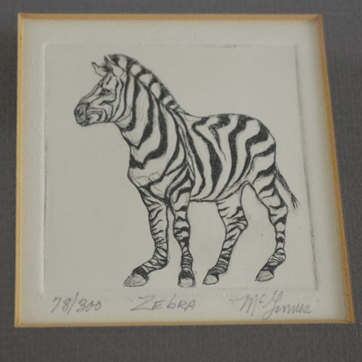 Christine McGinnis L/E Zebra Lithograph