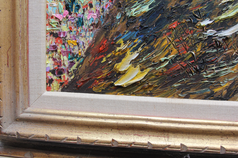 Mary Angela Davis Signed Oil Painting "Jazz Players"