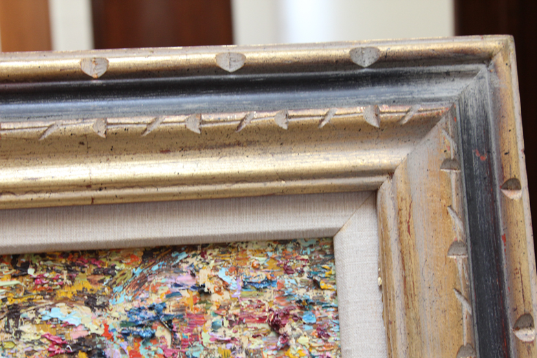 Mary Angela Davis Signed Oil Painting "Jazz Players"