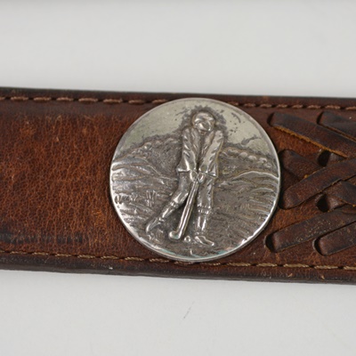 Four Brighton Onyx Leather Belts