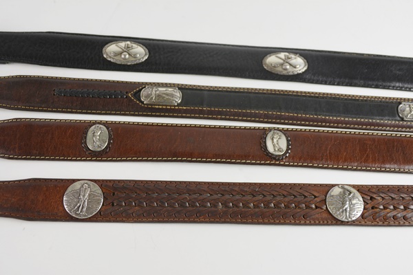 Four Brighton Onyx Leather Belts