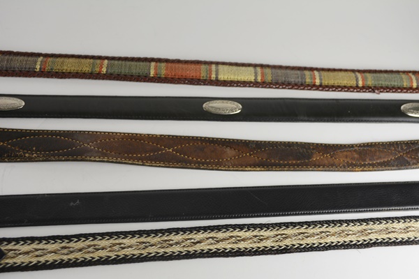 Five Men's Leather Belts