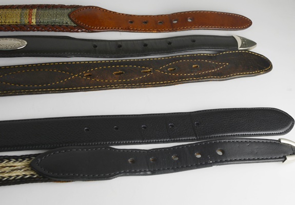 Five Men's Leather Belts