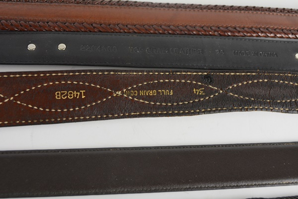Five Men's Leather Belts