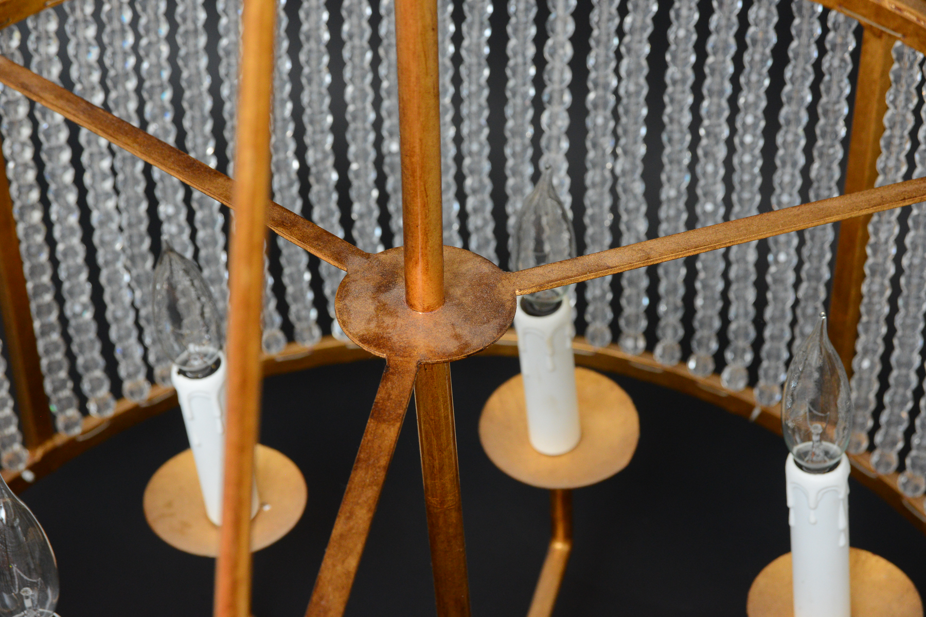 Beaded Barrel Shade Chandelier