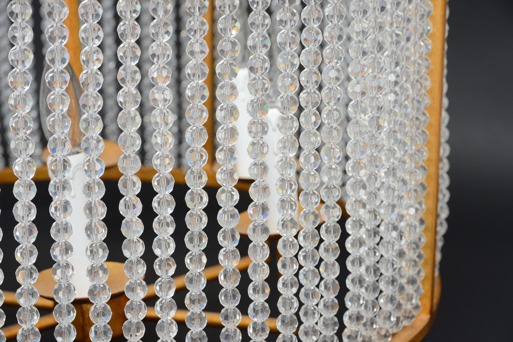 Beaded Barrel Shade Chandelier