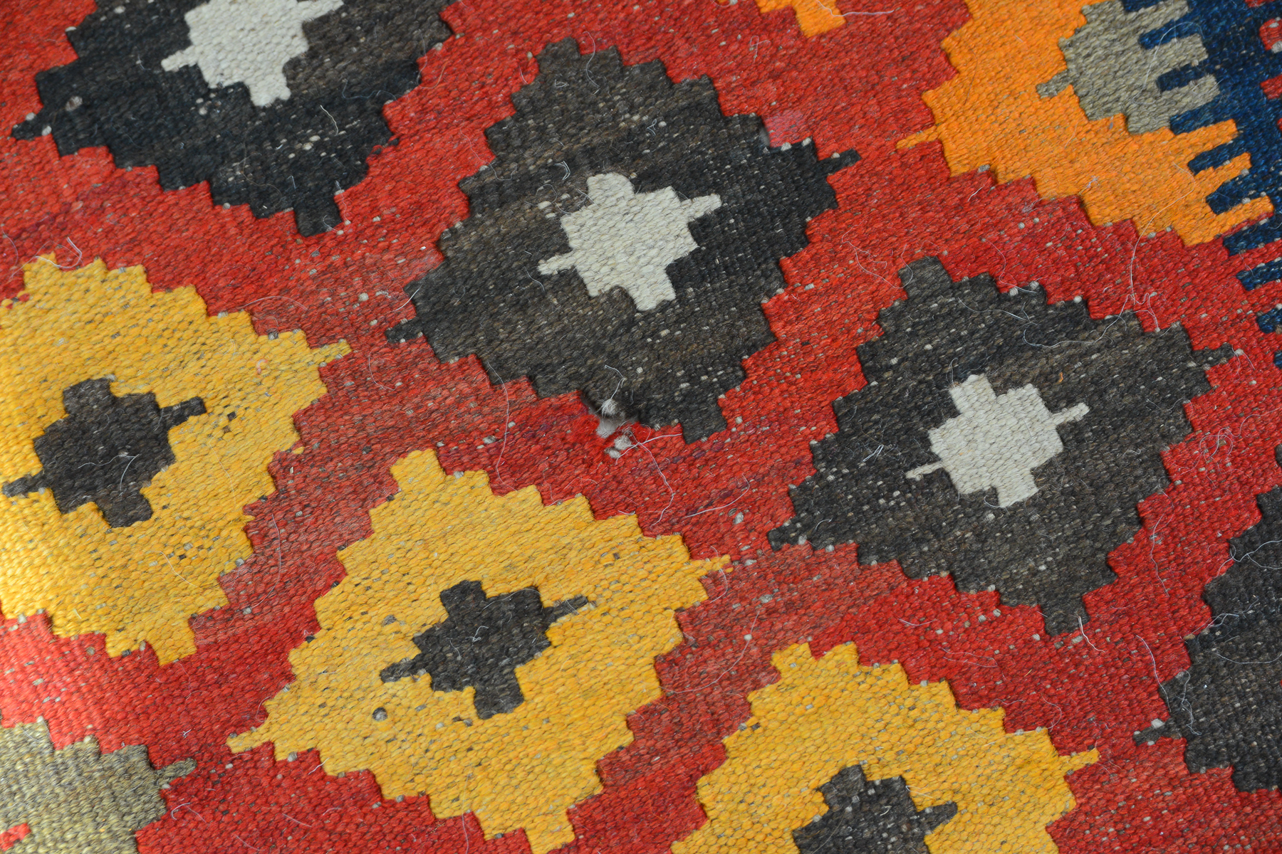 Vintage Handwoven Uzbek Afghan Teppich Kilim Rug